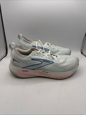 Brooks GLYCERIN 22 Womens 10.5D wide White with Light Blue Accent S12
